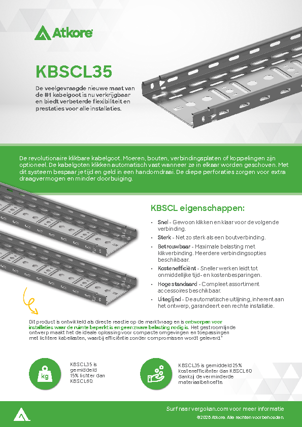 KBSCL35 - Productspecificaties